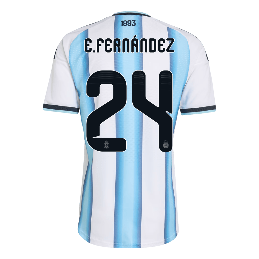Tricouri Fotbal Argentina E. FERNÁNDEZ #24 Acasă Cupa Mondială 2026 Authentic