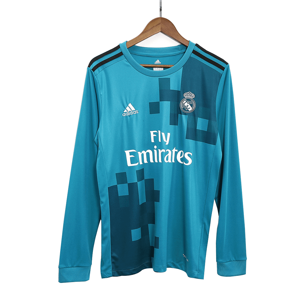 Tricouri Fotbal Vintage Real Madrid Treilea 2017/18 Mânecă Lungă