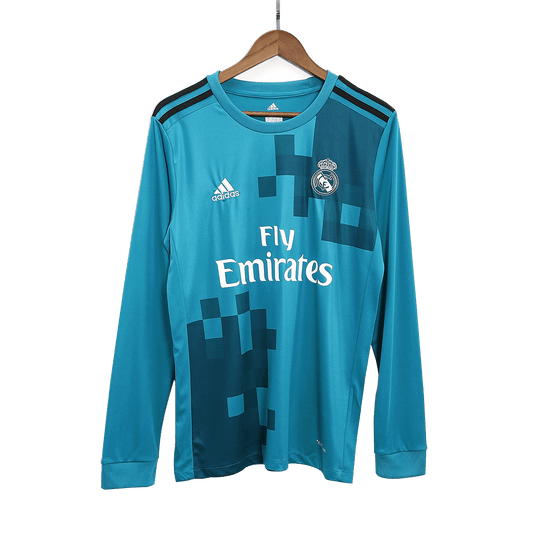Tricouri Fotbal Vintage Real Madrid Treilea 2017/18 Mânecă Lungă