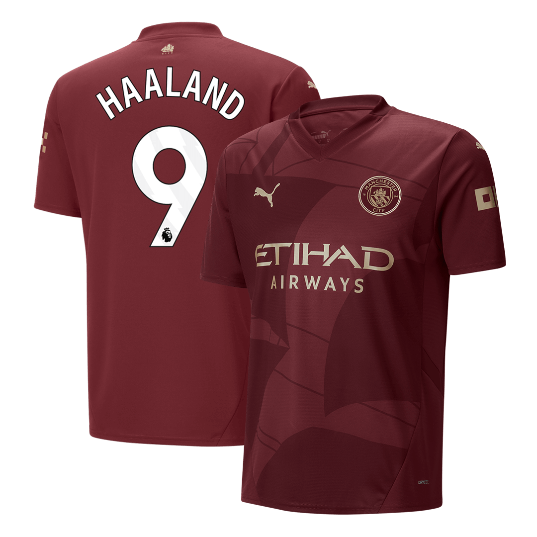 Tricouri Fotbal Manchester City HAALAND #9 Treilea 2024/25 (mărime mare)