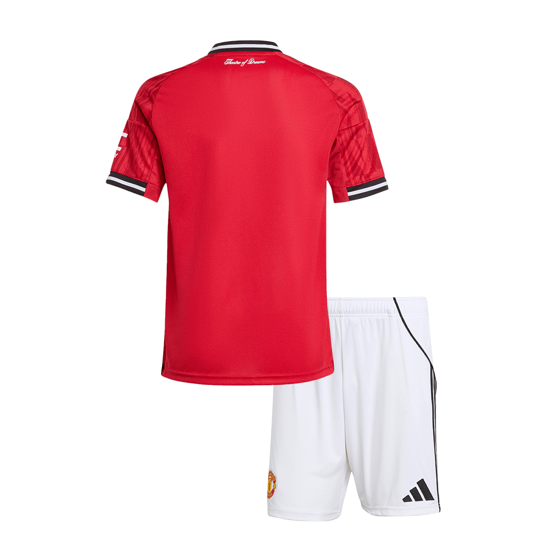 Set Tricouri Fotbal Manchester United Acasă 2025/26 Pentru Copii