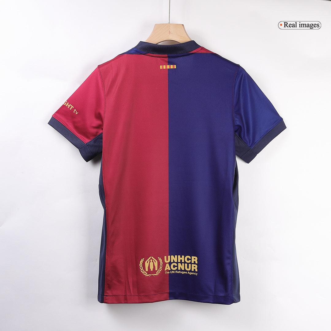 Tricouri Fotbal Barcelona LEWANDOWSKI #9 Acasă 2024/25 (Spotify Logo Without Text)