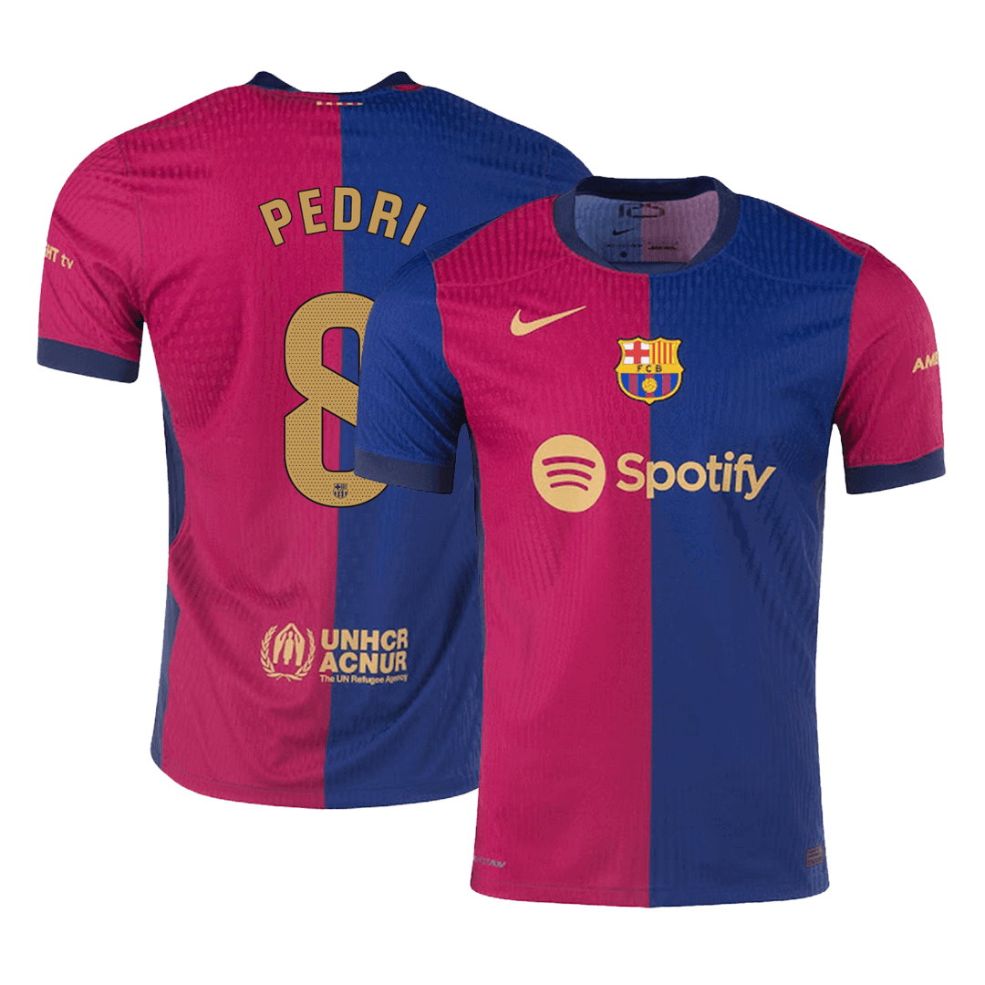 Tricouri Fotbal Barcelona PEDRI #8 Acasă 2024/25 Authentic