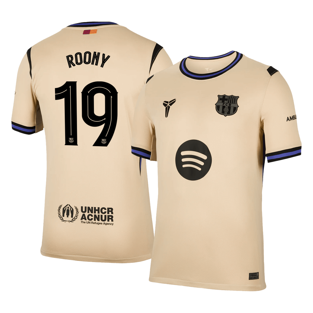 Tricouri Fotbal Barcelona ROONY #19 Deplasare 2025/26 - UCL