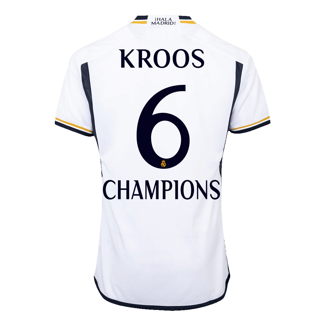 Tricouri Fotbal Real Madrid KROOS #6 Acasă 2023/24 Authentic - CHAMPIONS