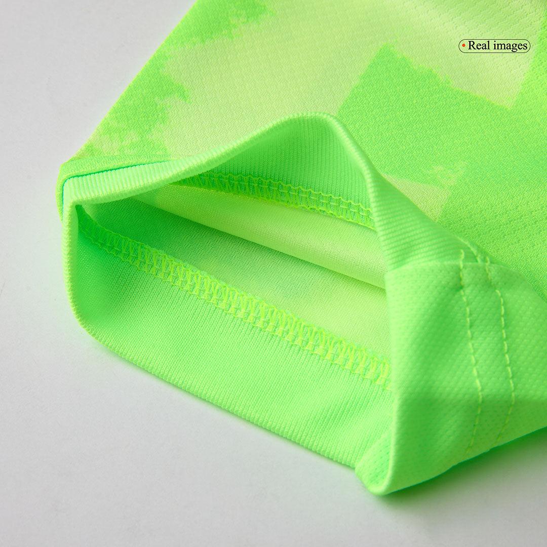 Set Tricouri Fotbal Barcelona Treilea 2024/25 Pentru Copii - UCL (Spotify Logo Without Text).