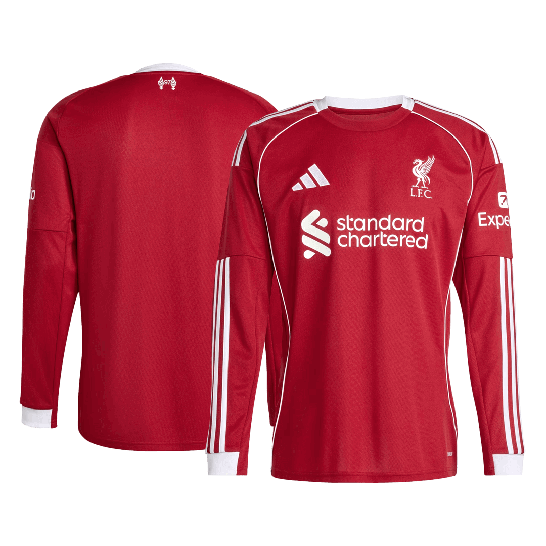 Tricouri Fotbal Liverpool Acasă 2025/26 Mânecă Lungă