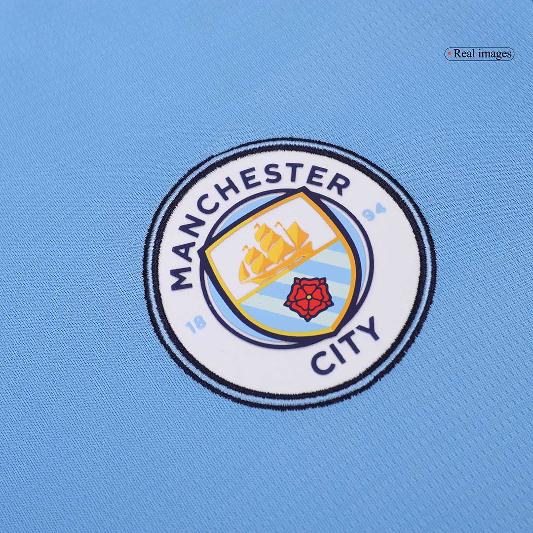 Tricouri Fotbal Manchester City Acasă 2024/25 Mânecă Lungă (mărime mare)