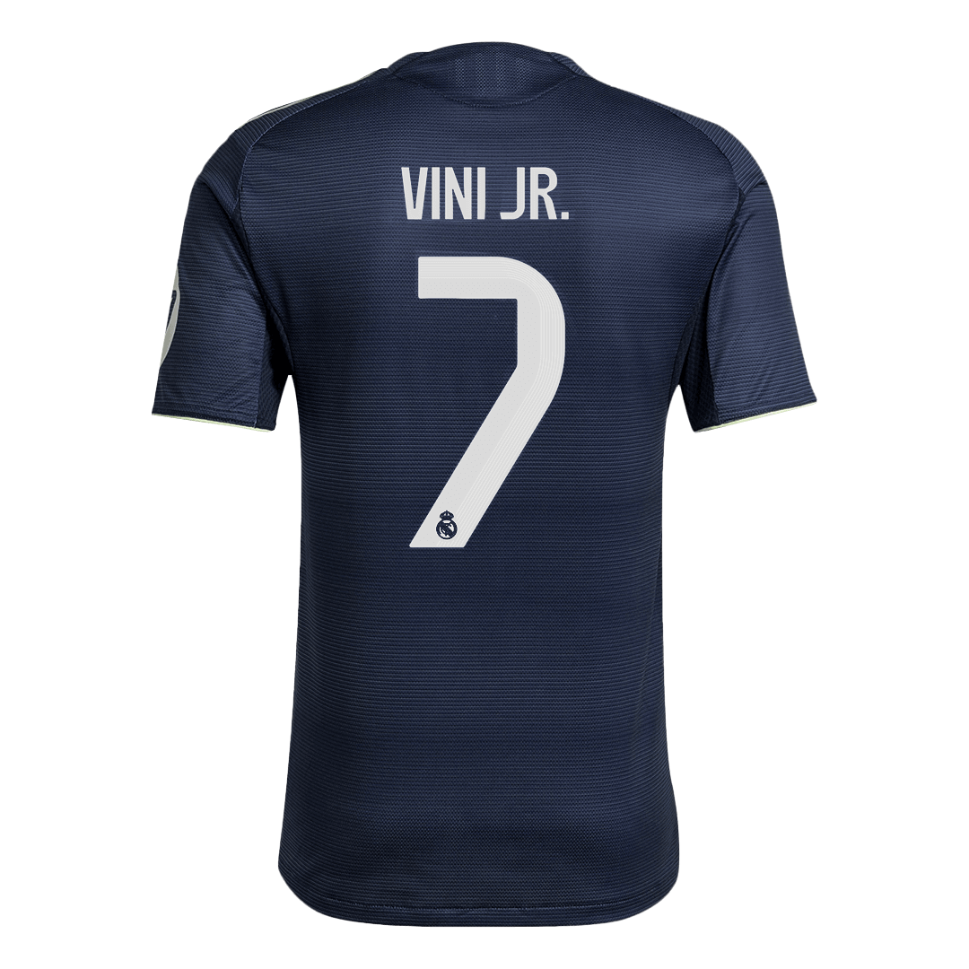 Tricouri Fotbal Real Madrid VINI JR. #7 Deplasare 2025/26 Authentic