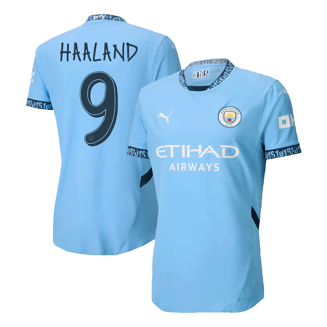 Tricouri Fotbal Manchester City HAALAND #9 Acasă 2024/25 Authentic - UCL