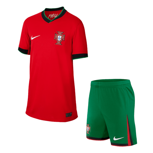 Set Tricouri Fotbal Portugalia Acasă 2024 Pentru Copii