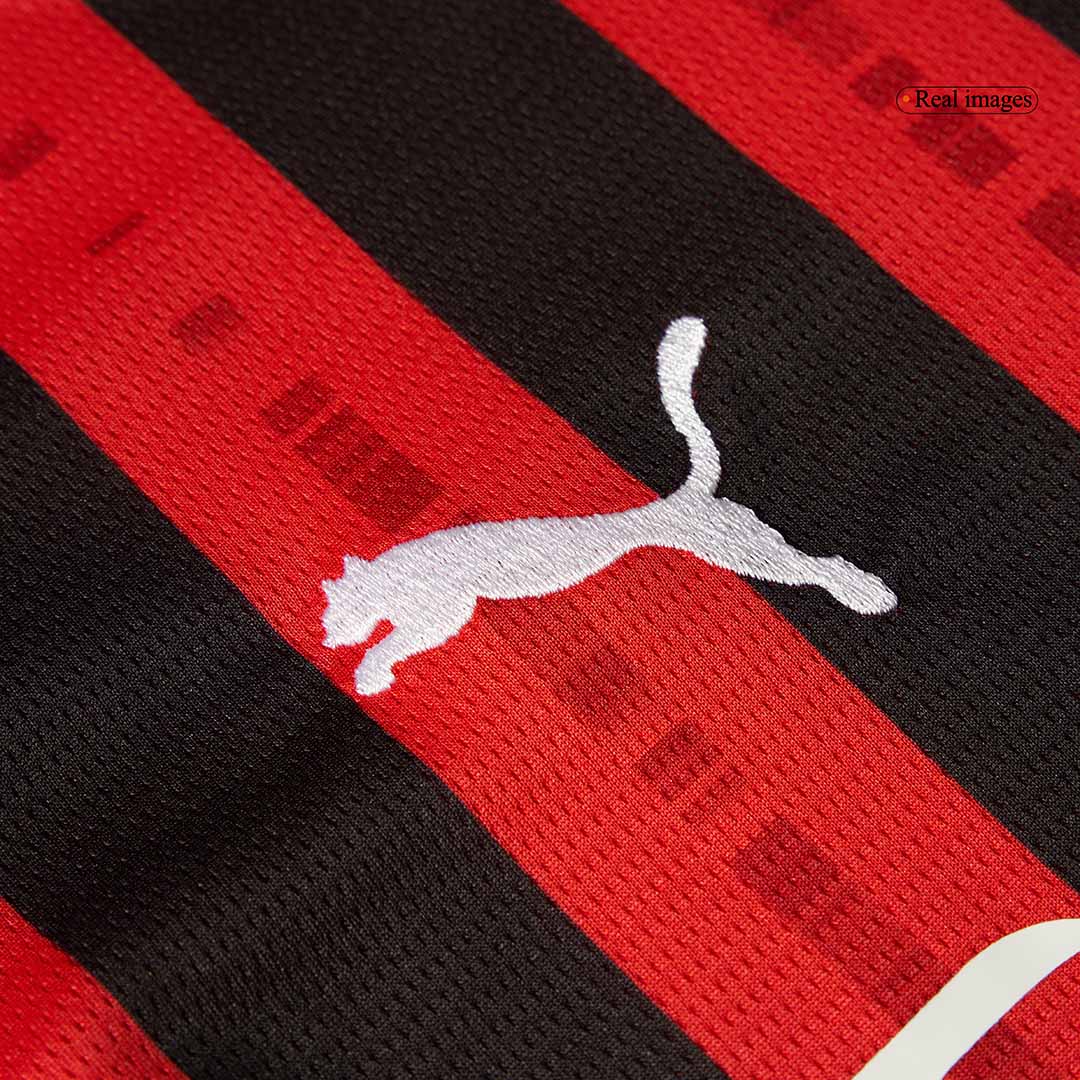 Tricouri Fotbal AC Milan Acasă 2024/25 Mânecă Lungă (mărime mare)