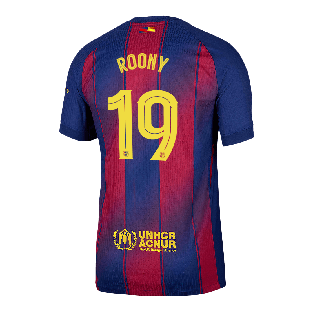 Tricouri Fotbal Barcelona ROONY #19 Acasă 2025/26 Authentic - UCL