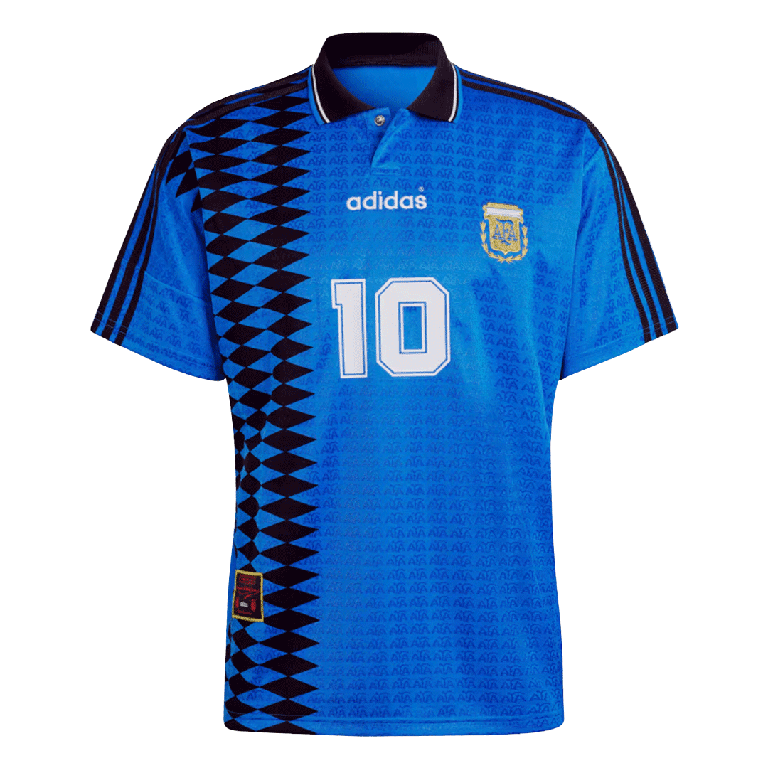 Tricouri Fotbal Vintage Argentina #10 Deplasare 1994