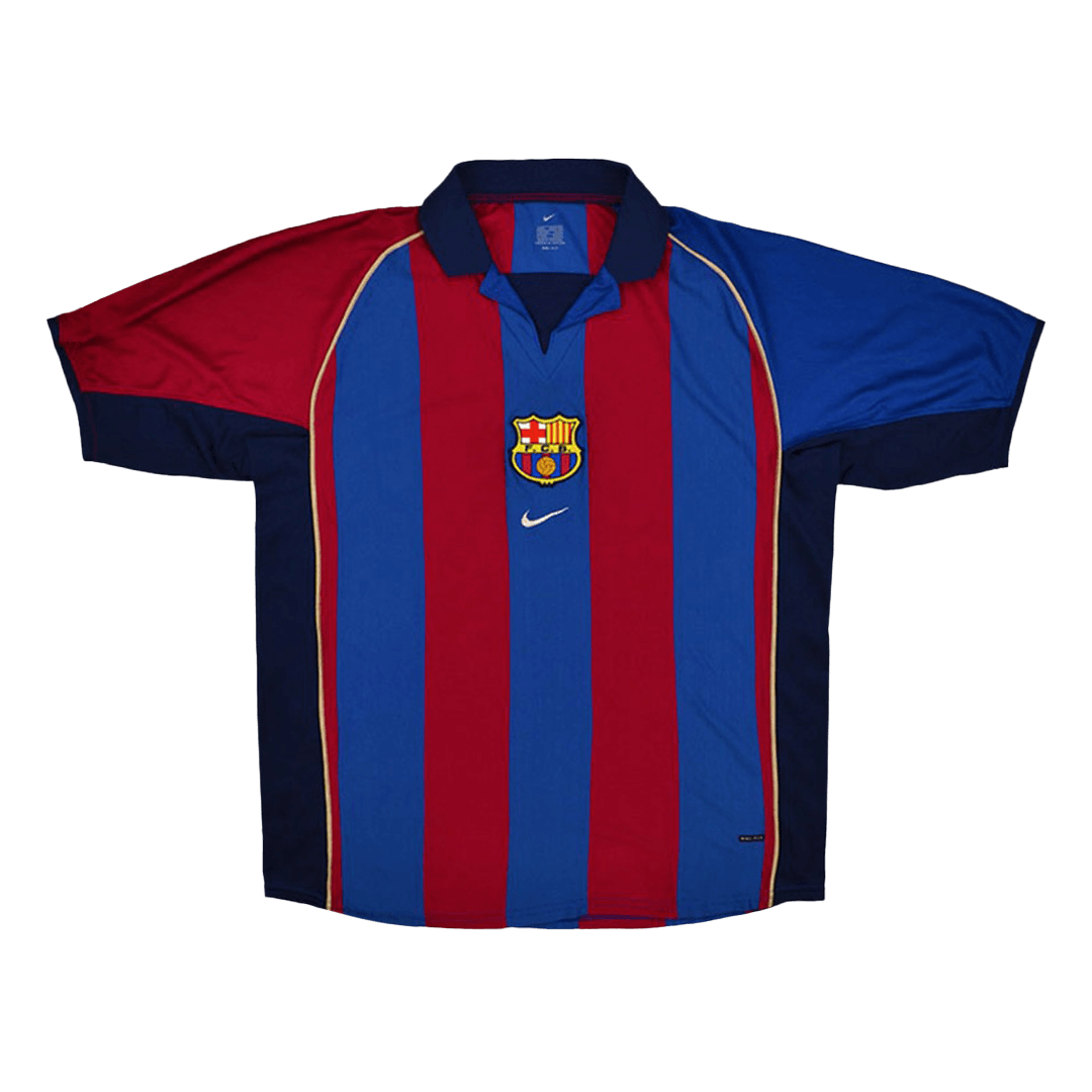 Tricouri Fotbal Vintage Barcelona Acasă 2001/02