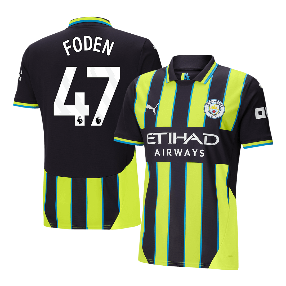 Tricouri Fotbal Manchester City FODEN #47 Deplasare 2024/25 (mărime mare)