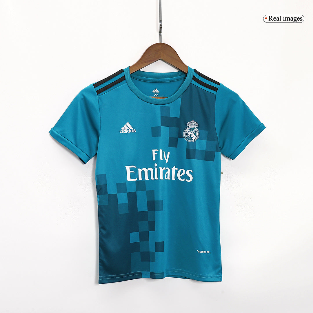 Set Tricouri Fotbal Real Madrid Treilea 2017/18 Pentru Copii