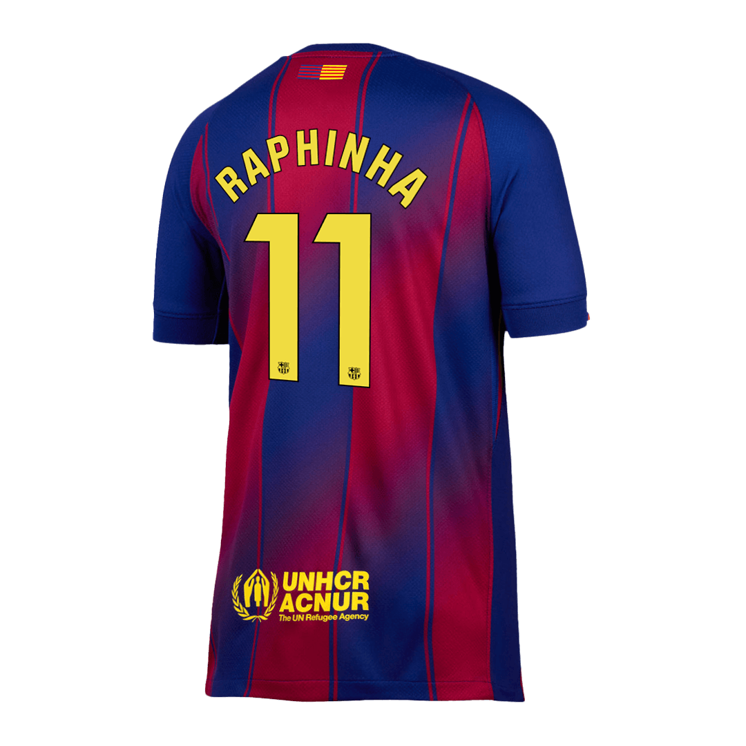 Tricouri Fotbal Barcelona RAPHINHA #11 Acasă 2025/26
