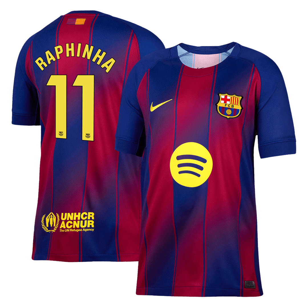 Tricouri Fotbal Barcelona RAPHINHA #11 Acasă 2025/26