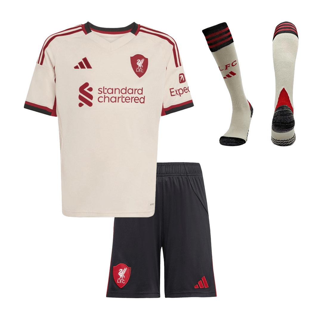 Set Tricouri Fotbal Liverpool Deplasare 2025/26 Pentru Copii