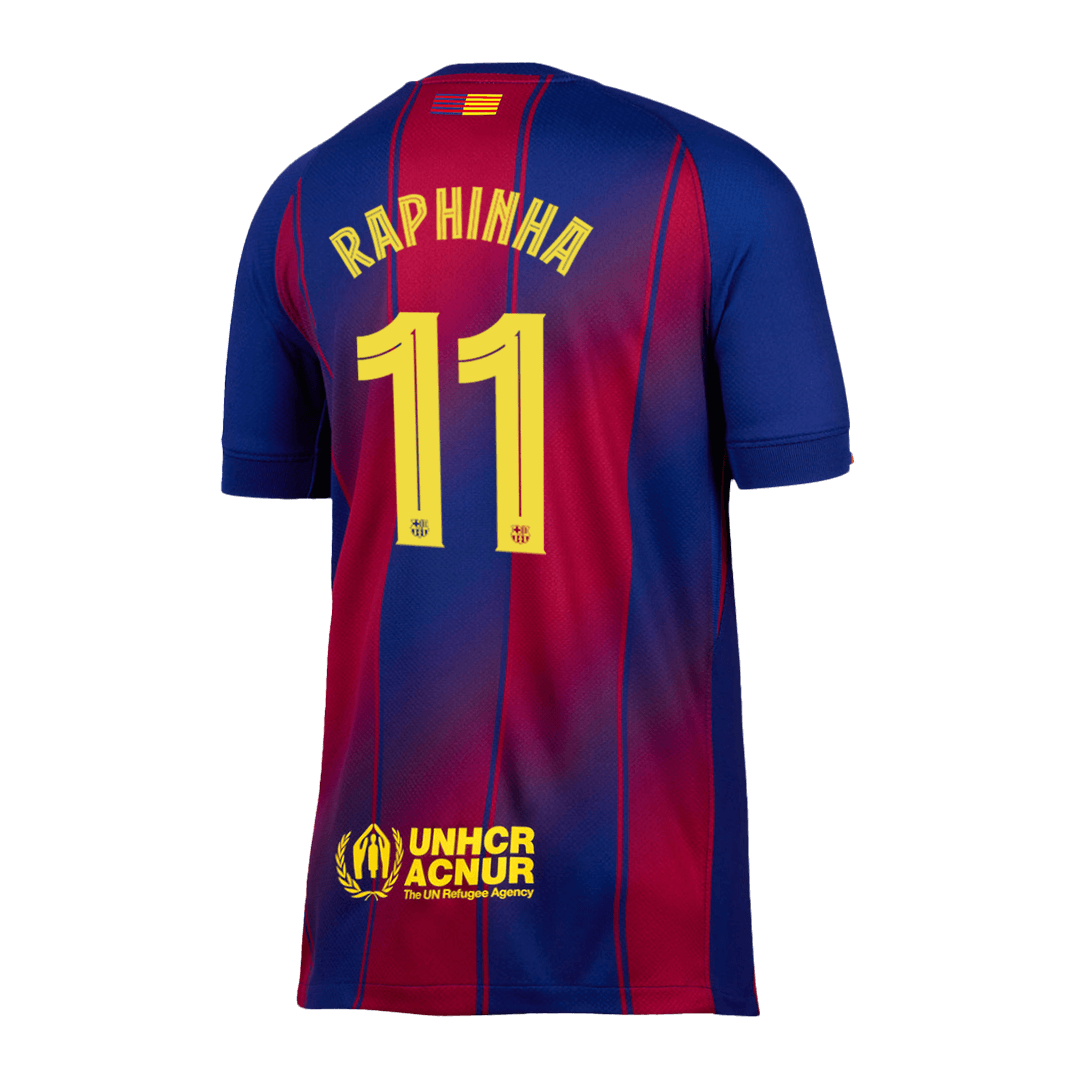 Tricouri Fotbal Barcelona RAPHINHA #11 Acasă 2025/26 - UCL