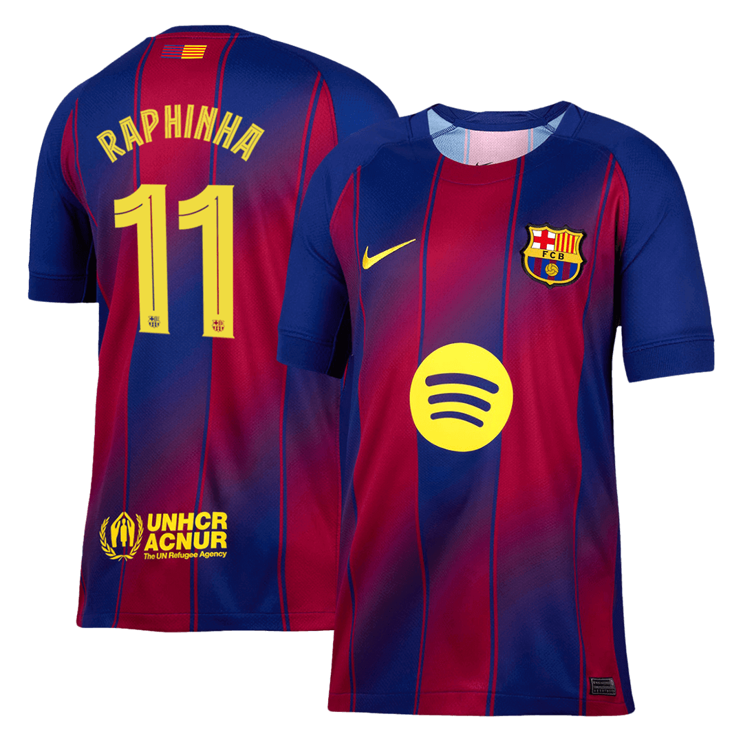 Tricouri Fotbal Barcelona RAPHINHA #11 Acasă 2025/26 - UCL