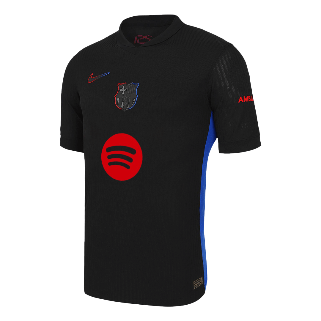 Tricouri Fotbal Barcelona RAPHINHA #11 Deplasare 2024/25 Authentic - UCL (Spotify Logo Without Text)