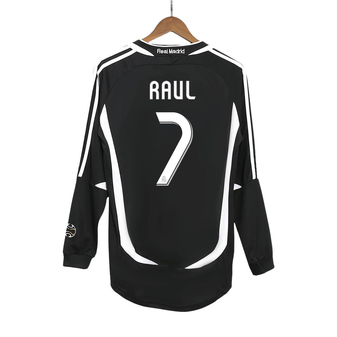 Tricouri Fotbal Vintage Real Madrid RAUL #7 Deplasare 2006/07 Mânecă Lungă