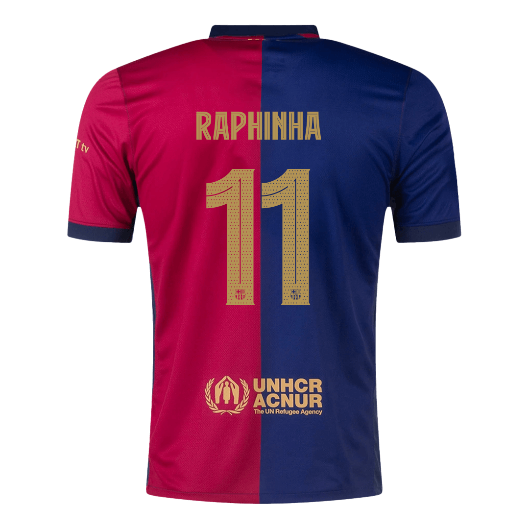 Tricouri Fotbal Barcelona RAPHINHA #11 Acasă 2024/25 UCL - Super