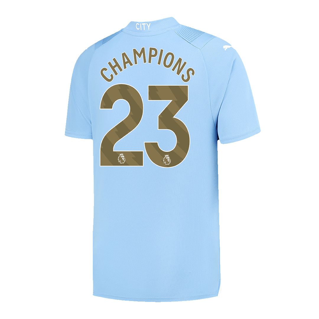 Tricouri Fotbal Manchester City CHAMPIONS #23 Acasă 2023/24 (mărime mare)