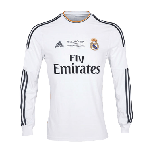 Tricouri Fotbal Vintage Real Madrid Acasă 2013/14 Mânecă Lungă - UCL