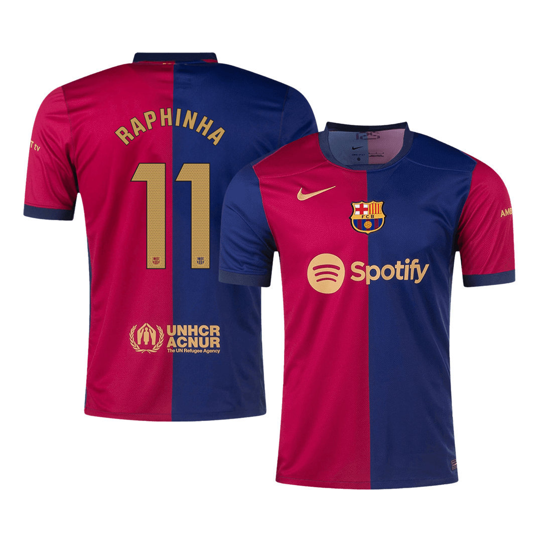Tricouri Fotbal Barcelona RAPHINHA #11 Acasă 2024/25 - Super