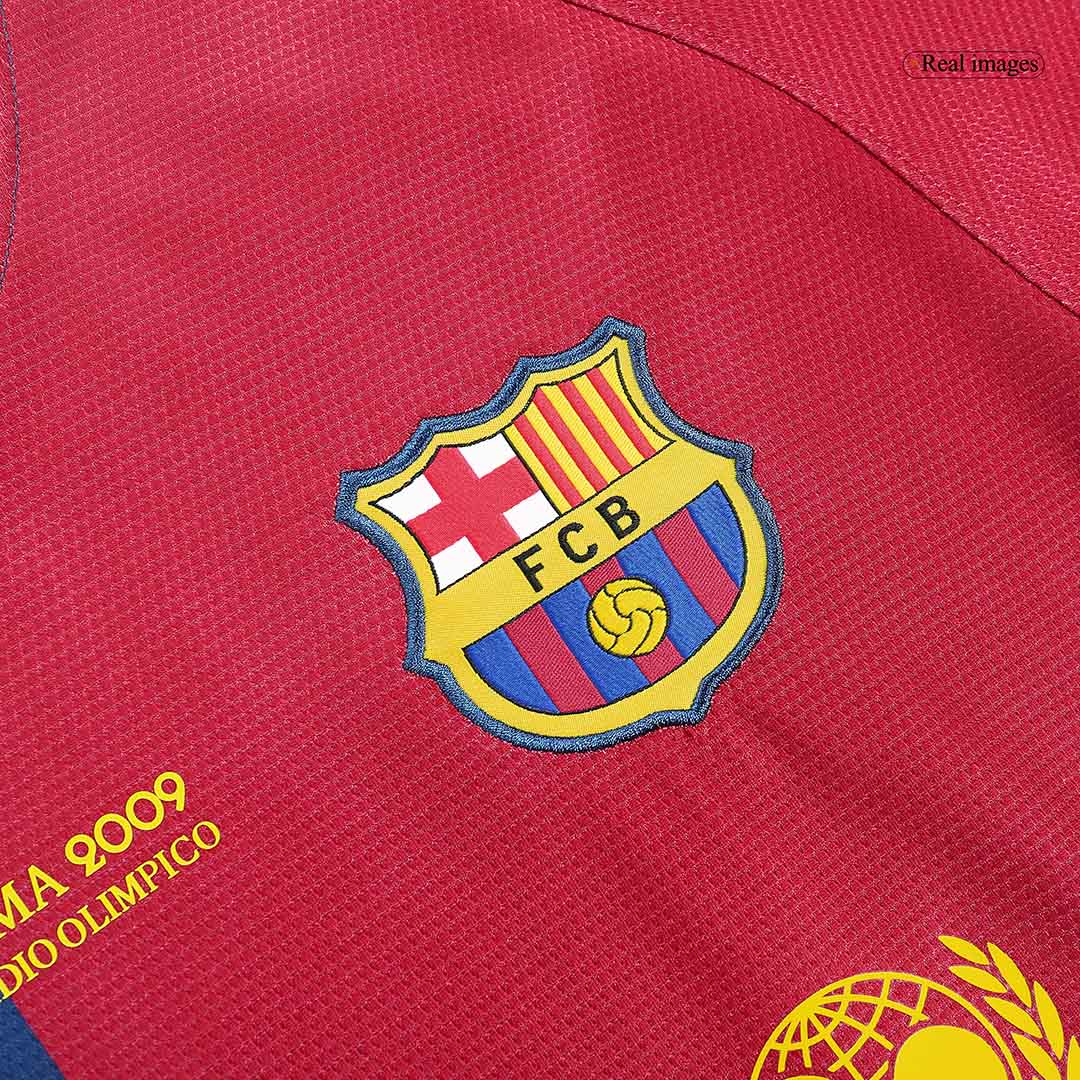Tricouri Fotbal Vintage Barcelona Acasă 2008/09 - UCL Final