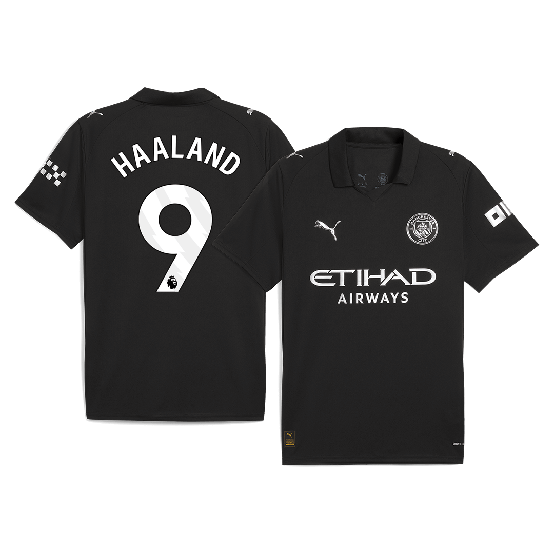 Tricouri Fotbal Manchester City HAALAND #9 Deplasare 2025/26