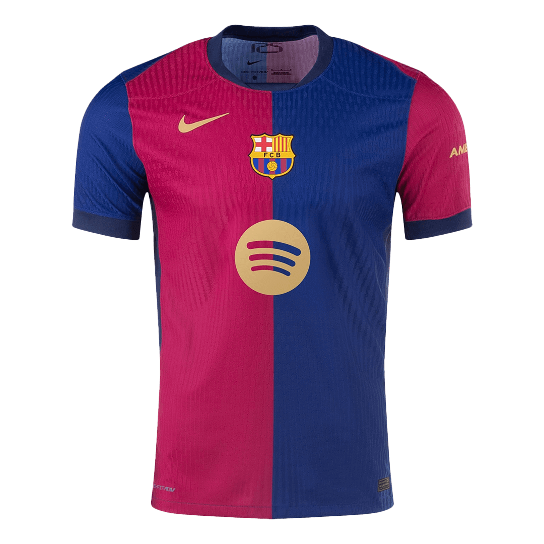 Tricouri Fotbal Barcelona RAPHINHA #11 Acasă 2024/25 Authentic - UCL (Spotify Logo Without Text)