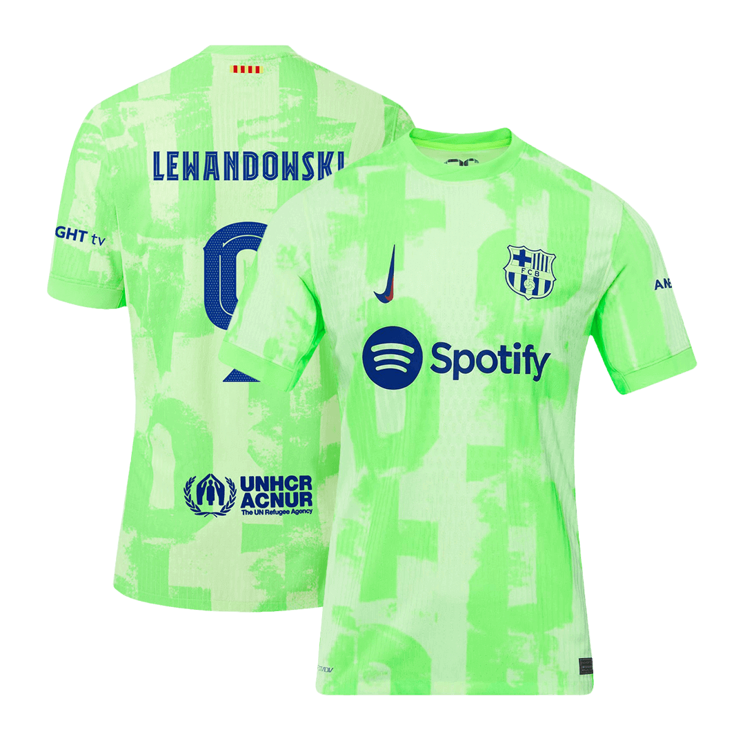Tricouri Fotbal Barcelona LEWANDOWSKI #9 Treilea 2024/25 Authentic - UCL