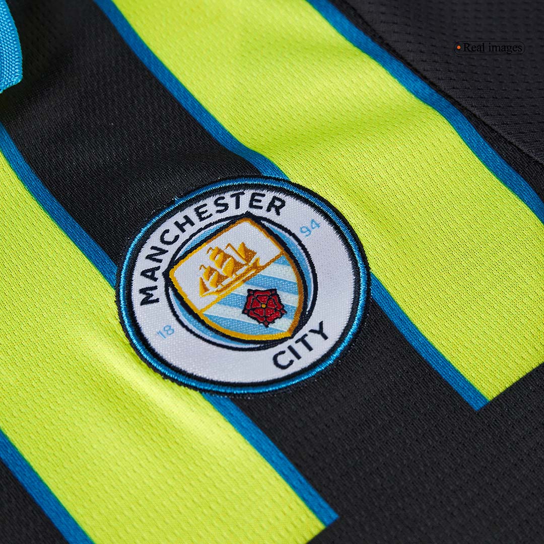 Set Tricouri Fotbal Manchester City Deplasare 2024/25 Pentru Copii.
