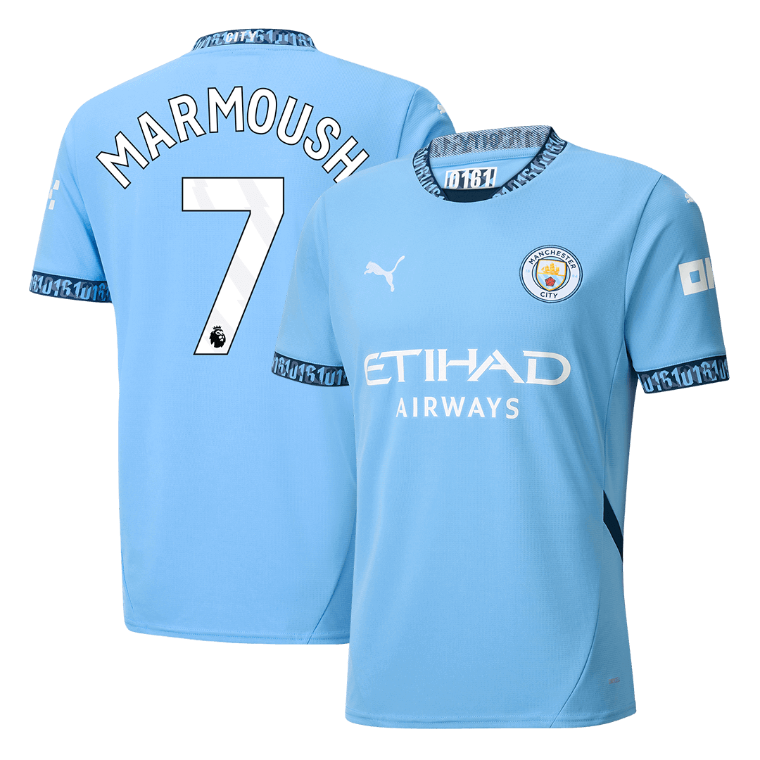 Tricouri Fotbal Manchester City MARMOUSH #7 Acasă 2024/25 - Super (mărime mare)