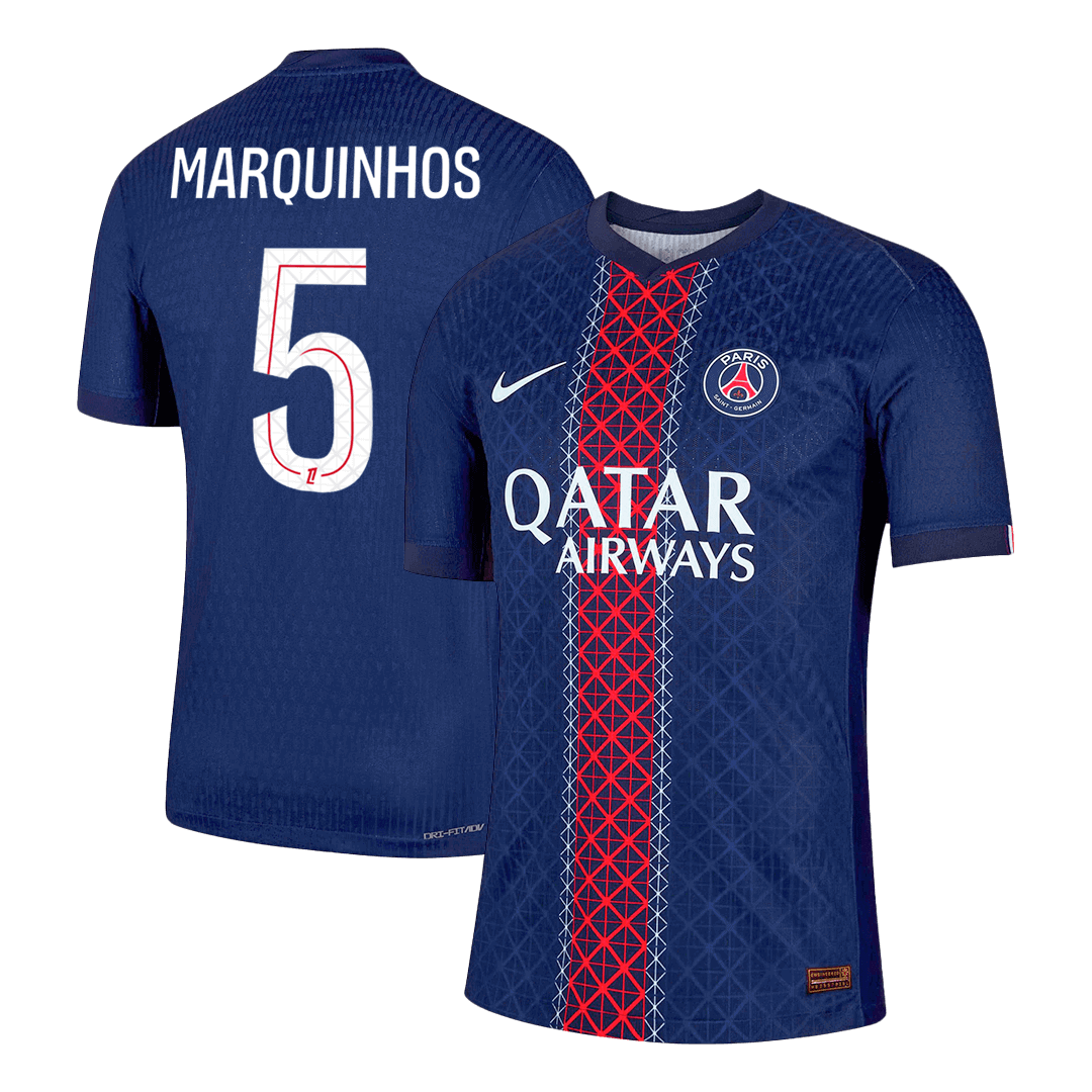 Tricouri Fotbal PSG MARQUINHOS #5 Acasă 2025/26 Authentic