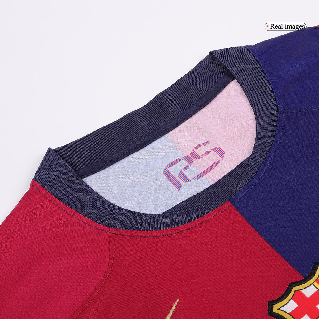Tricouri Fotbal Barcelona LEWANDOWSKI #9 Acasă 2024/25 (Spotify Logo Without Text)