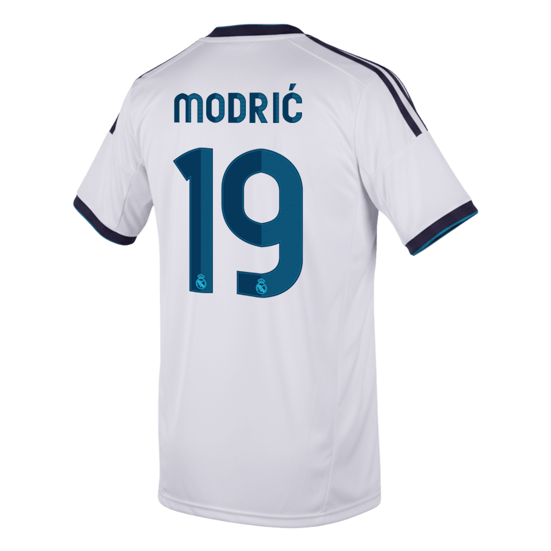 Tricouri Fotbal Vintage Real Madrid MODRIĆ #19 Acasă 2012/13