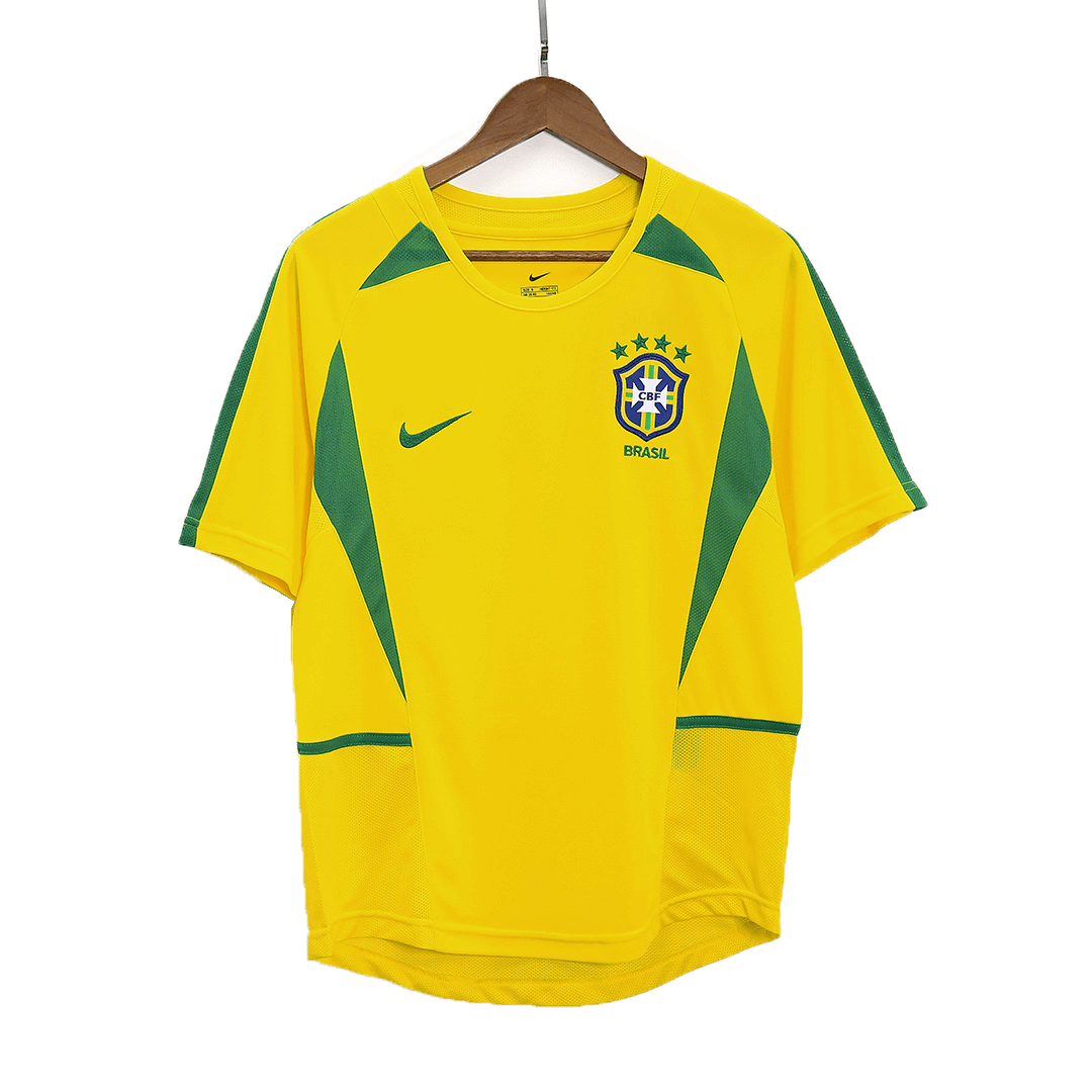 Tricouri Fotbal Vintage Brazilia Acasă 2002/03