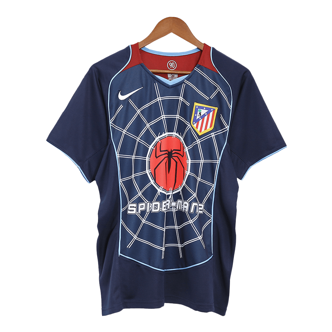 Tricouri Fotbal Vintage Atletico Madrid Deplasare 2004/05 (mărime mare)