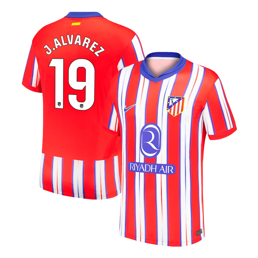 Tricouri Fotbal Atletico Madrid J.ALVAREZ #19 Acasă 2024/25