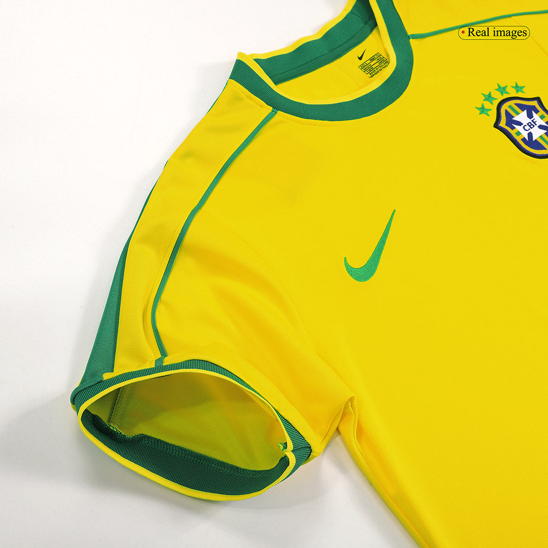 Tricouri Fotbal Vintage Brazilia RONALDO #9 Acasă 1998