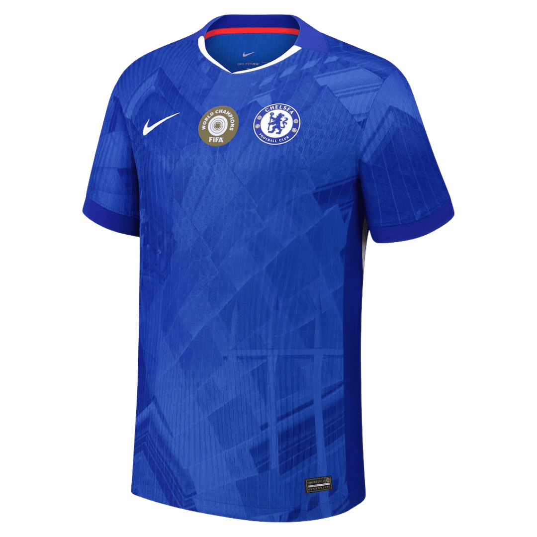 Tricouri Fotbal Chelsea WORLD CHAMPIONS #25 Acasă 2025/26 Authentic - cu emblemă pe piept