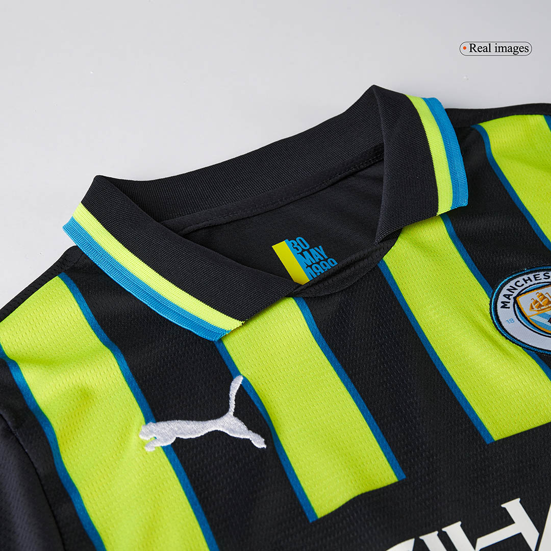 Set Tricouri Fotbal Manchester City Deplasare 2024/25 Pentru Copii.