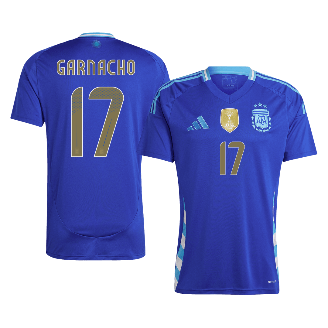 Tricouri Fotbal Argentina GARNACHO #17 Deplasare 2024 - Super (mărime mare)