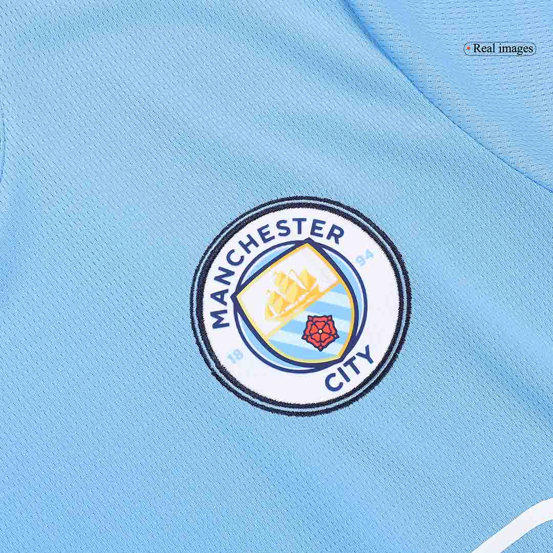 Tricouri Fotbal Manchester City RODRIGO #16 Acasă 2024/25 - UCL (mărime mare)