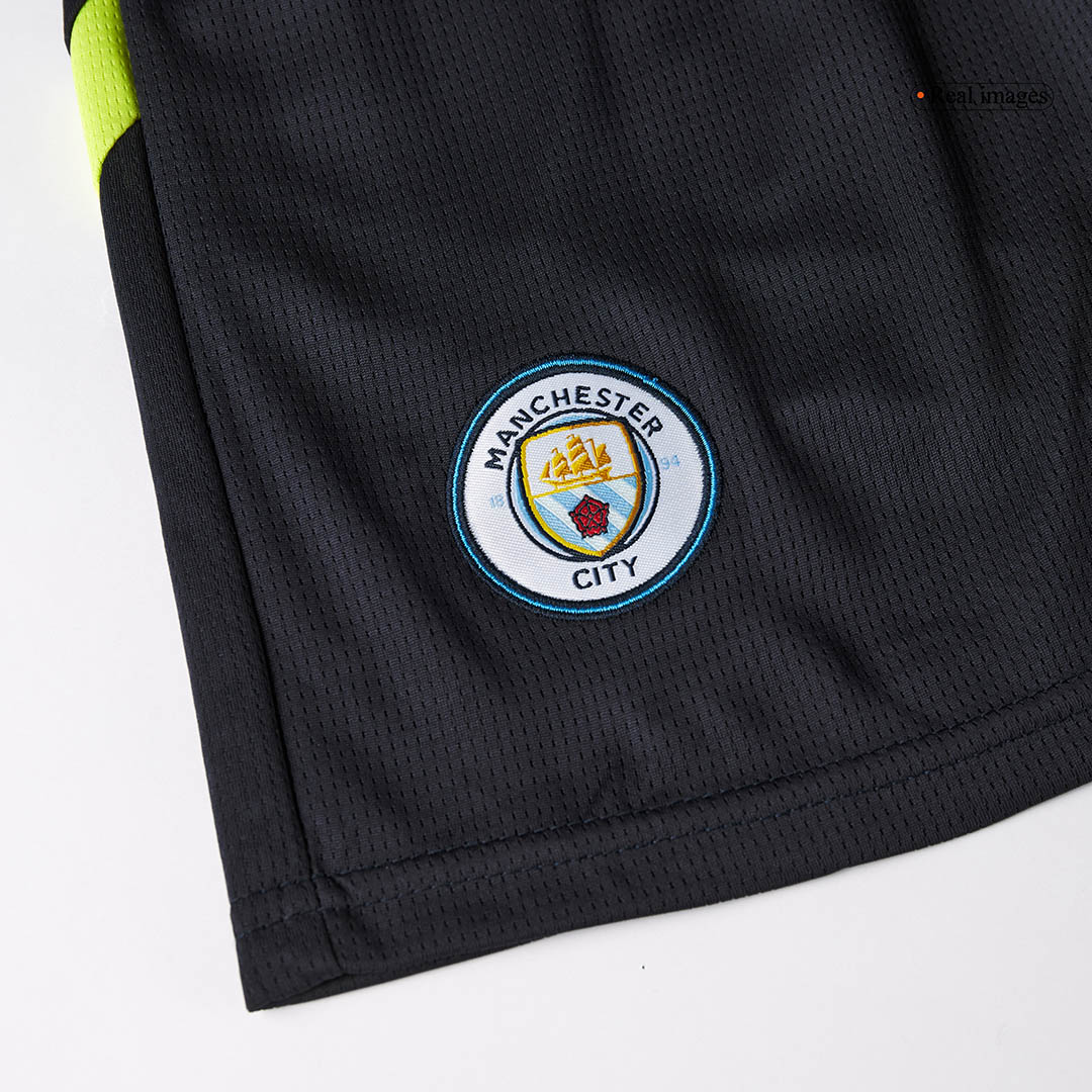 Set Tricouri Fotbal Manchester City Deplasare 2024/25 Pentru Copii.
